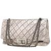 Chanel  2.55 shoulder bag  in silver quilted leather - 00pp thumbnail