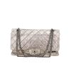 Chanel  2.55 shoulder bag  in silver quilted leather - 360 thumbnail