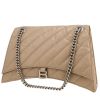 Sac à main Balenciaga  Crush en cuir matelassé beige - 00pp thumbnail