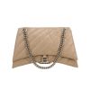 Sac à main Balenciaga  Crush en cuir matelassé beige - 360 thumbnail