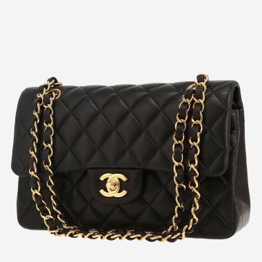 Chanel  Timeless Petit handbag  in black quilted leather