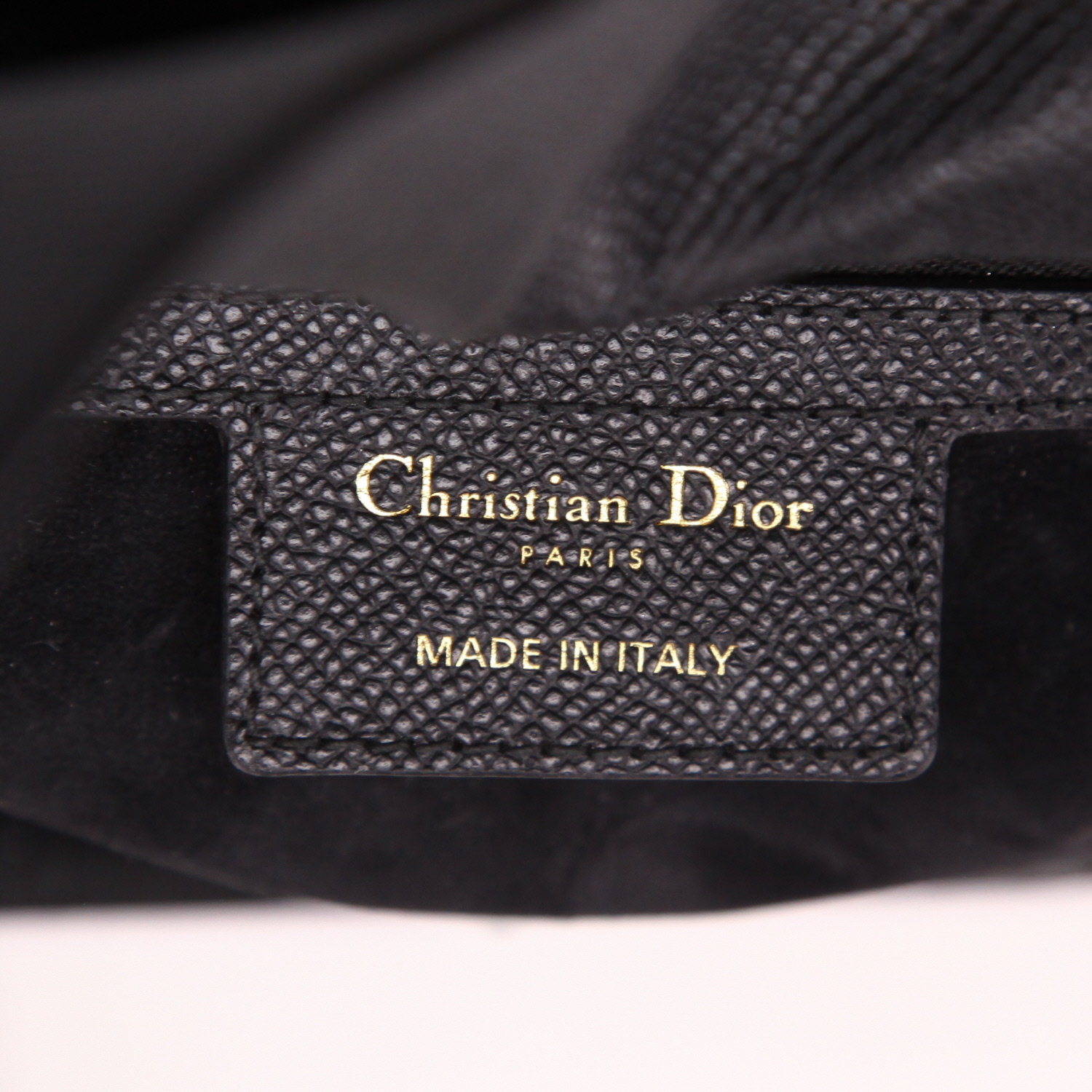 Bolso Dior Saddle de piel granulada negra - Detail D2