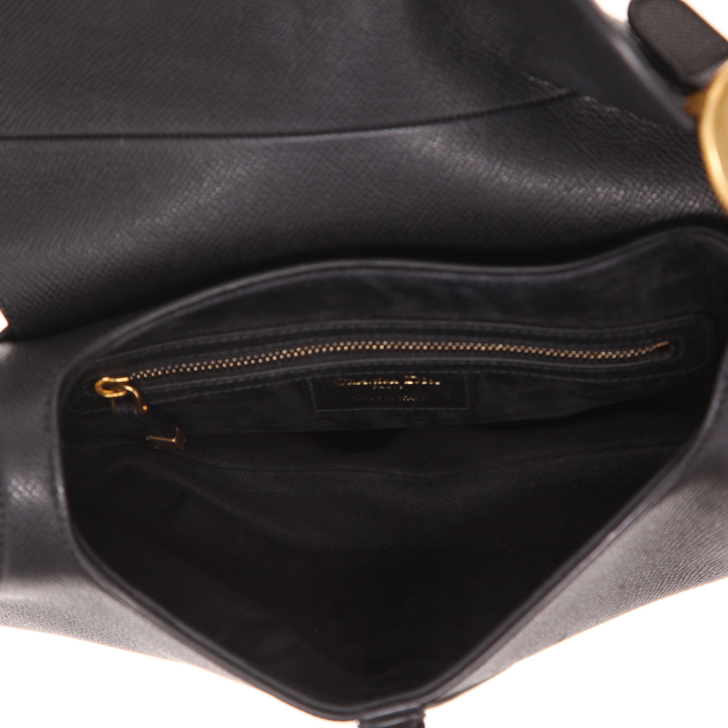 Borsa Dior Saddle in pelle martellata nera - Detail D3