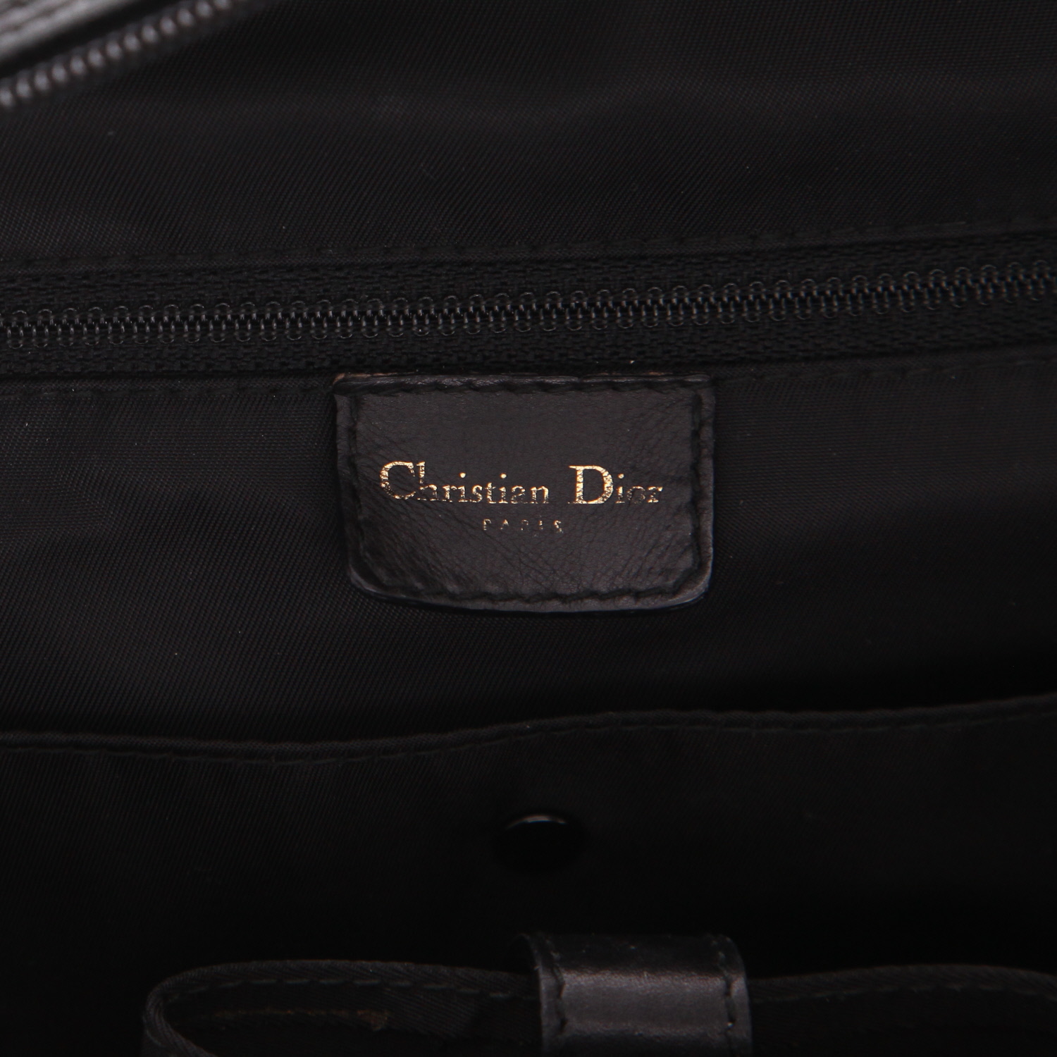 Borsa Dior   in struzzo nero - Detail D2