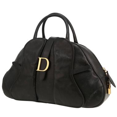 Bolso de mano Dior   en avestruz negro