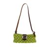 Fendi  Baguette shoulder bag  in green woollen fabric  and brown leather - 360 thumbnail
