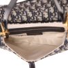 Dior  Saddle handbag  in blue monogram canvas Oblique  and navy blue leather - Detail D3 thumbnail