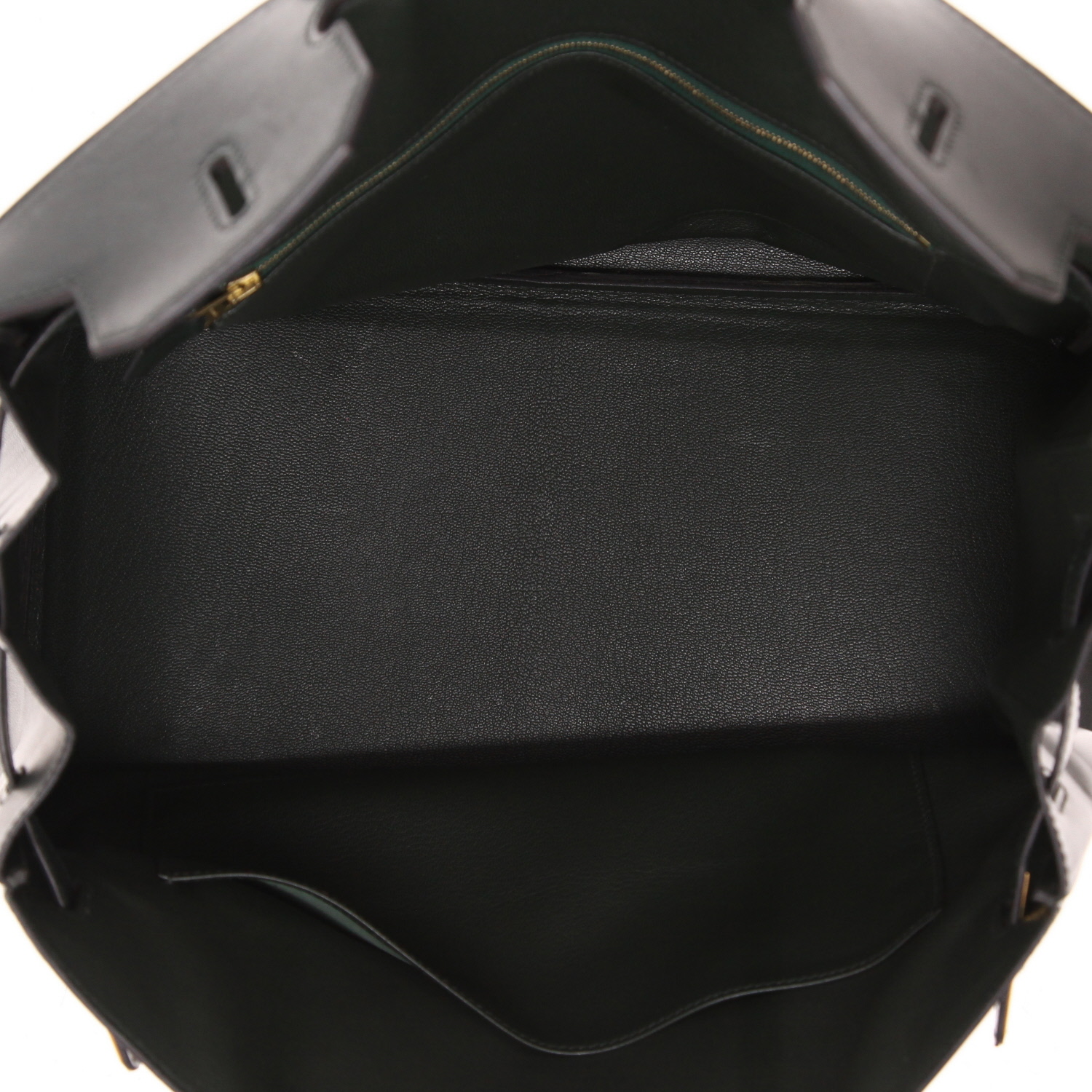 Hermès  Birkin 35 cm handbag  in green box leather - Detail D3