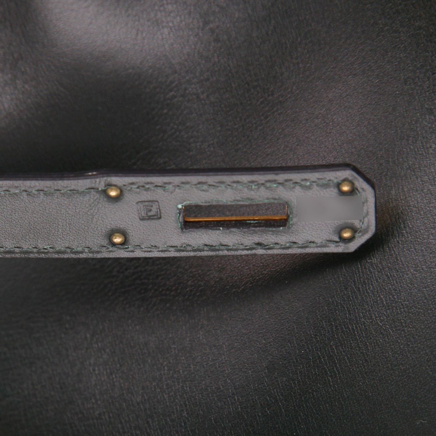 Borsa Hermès  Birkin 35 cm in pelle box verde - Detail D4