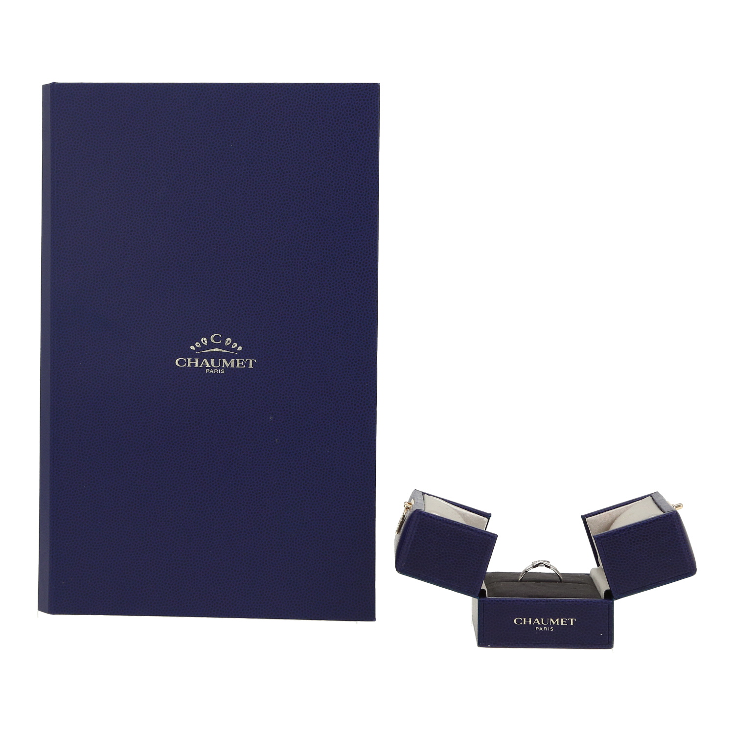 Anello Chaumet Lien mini in oro bianco e diamanti - Detail D2