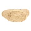Celine   shopping bag  in beige wicker  and navy blue leather - Detail D1 thumbnail