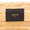 Sac cabas Celine   en osier beige et cuir bleu-marine - Detail D2 thumbnail