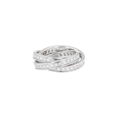 Bague Cartier Trinity en or blanc et diamants