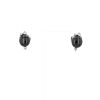 Pendientes Pomellato Capri de oro blanco, cerámica negro y diamantes - 360 thumbnail