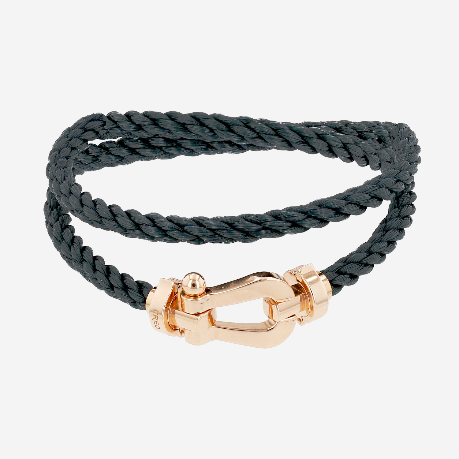 Fred Force 10 large model bracelet in pink gold and stainless steel