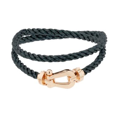 Fred Force 10 large model bracelet in pink gold and stainless steel