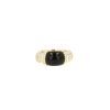 Bague Vintage  en or jaune, onyx et diamants - 360 thumbnail