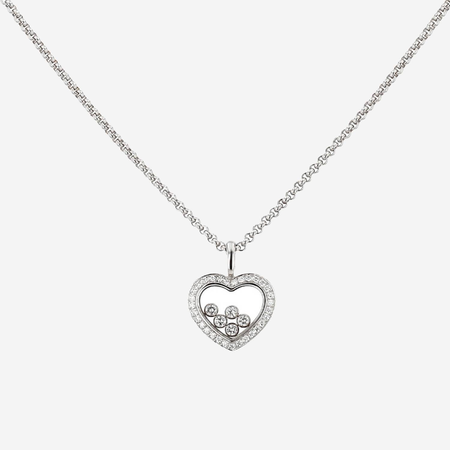 Collana Chopard Happy Diamonds in oro bianco e diamanti