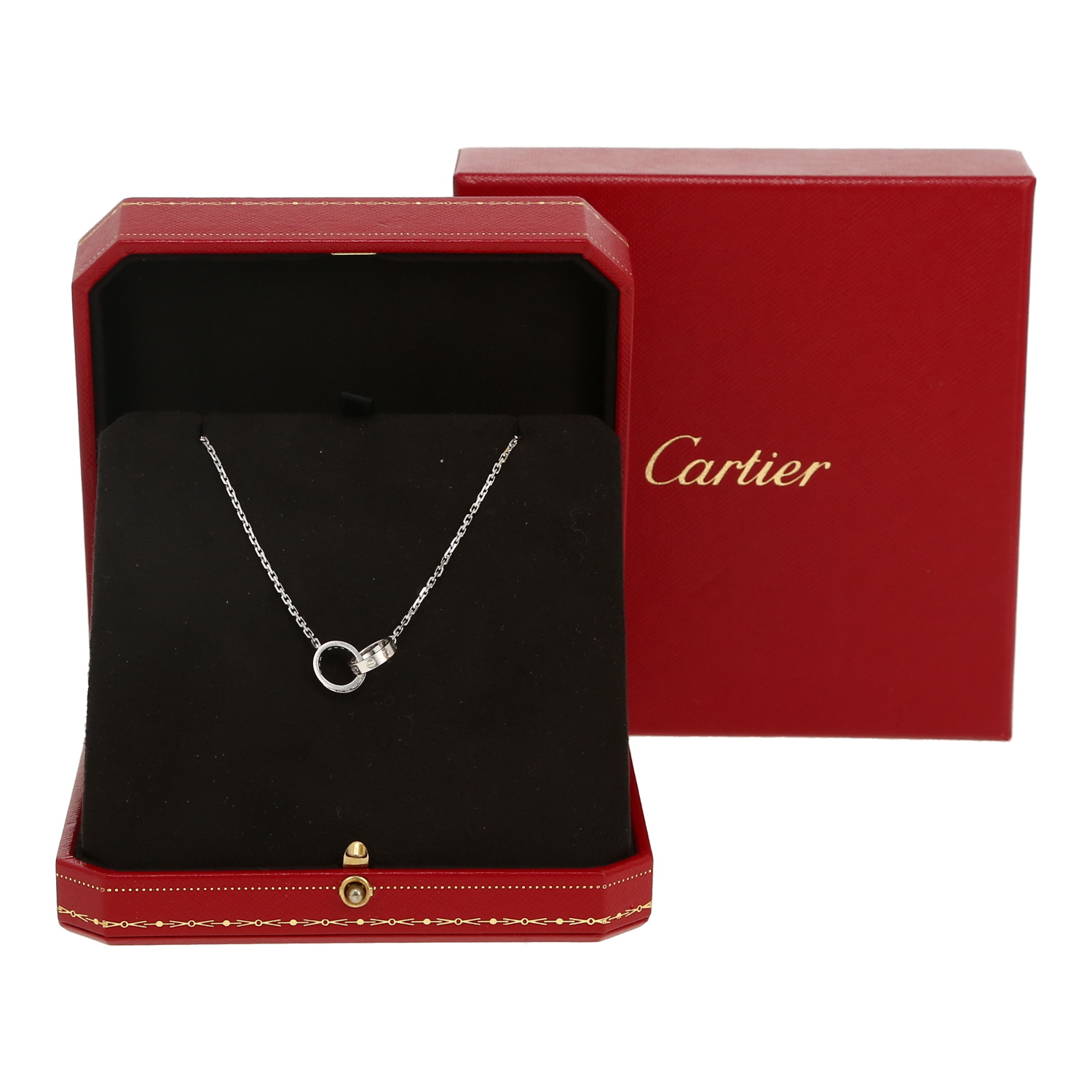 Collana Cartier Love in oro bianco e diamanti - Detail D2