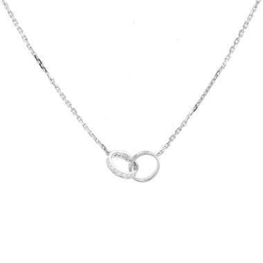 Collier Cartier Love en or blanc et diamants