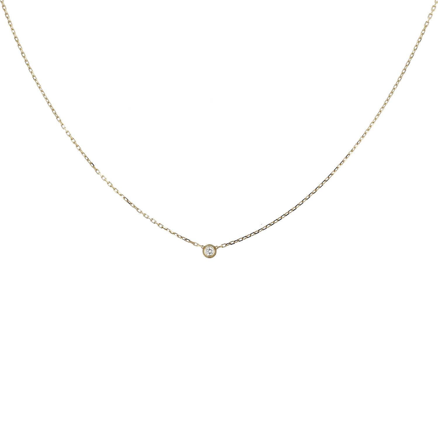 Collier Cartier Diamant Léger petit modèle en or jaune et diamant