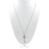 Collier Tiffany 
Co Clé Couronne moyen modèle en or blanc et diamants - 360 thumbnail
