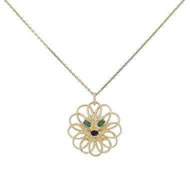 Ciondolo Van Cleef & Arpels  in oro giallo, crisoprasio e onice