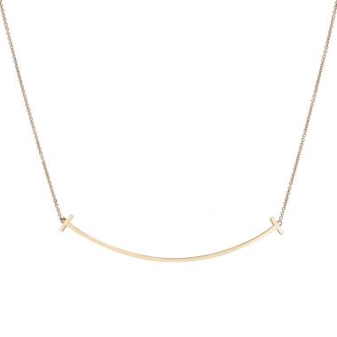 Collier Tiffany & Co Smile T en or rose