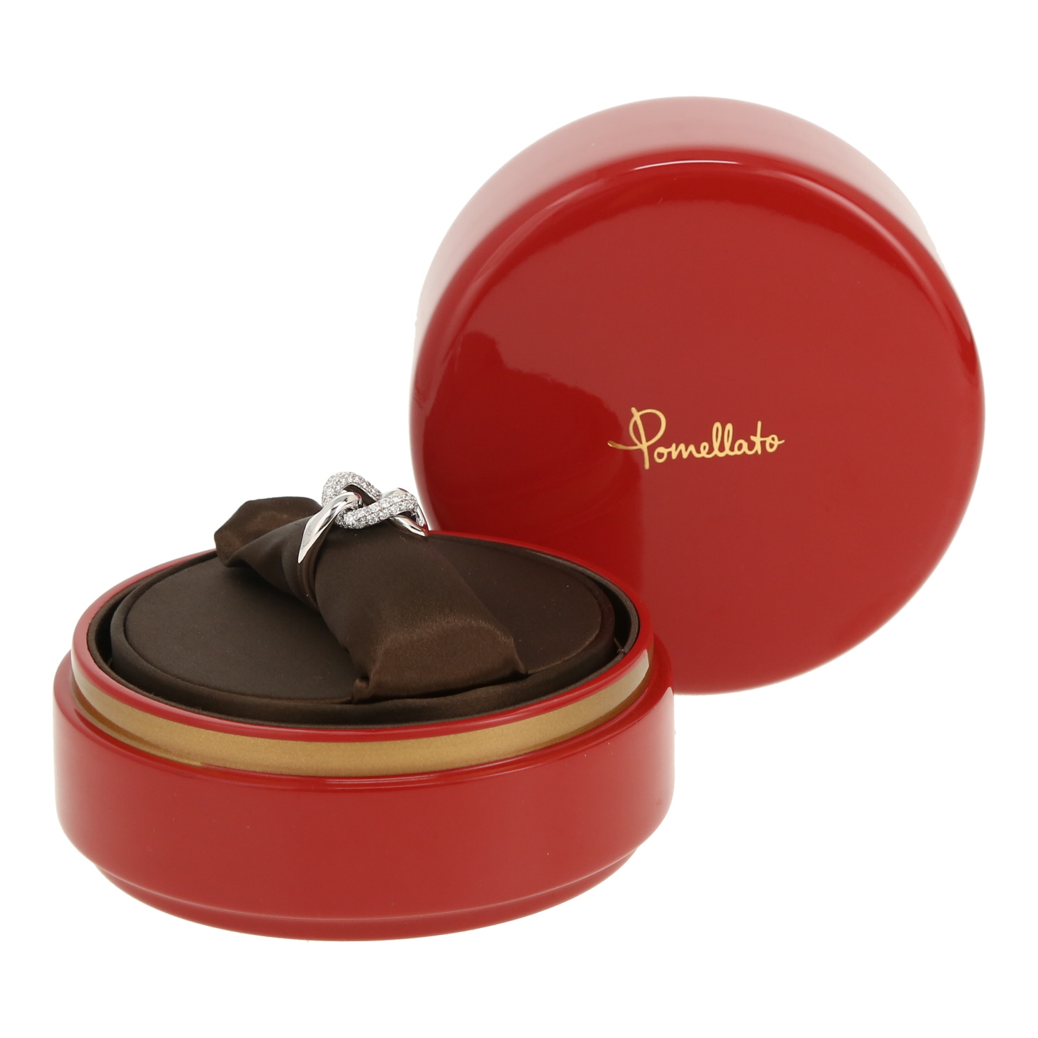 Bague Pomellato Catene en or blanc et diamants - Detail D2