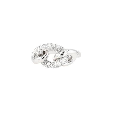 Pomellato Catene ring in white gold and diamonds