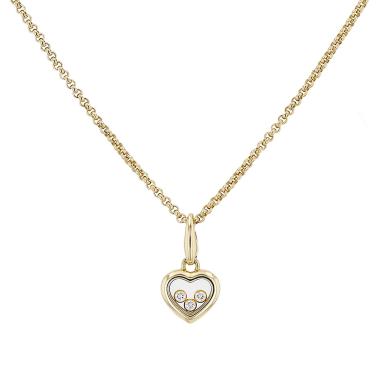 Chopard Happy Diamonds necklace in yellow gold and diamonds