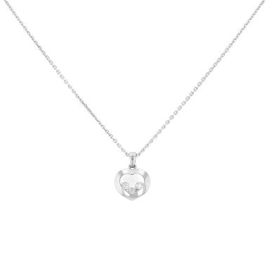 Collana Chopard Happy Diamonds Curve in oro bianco e diamanti