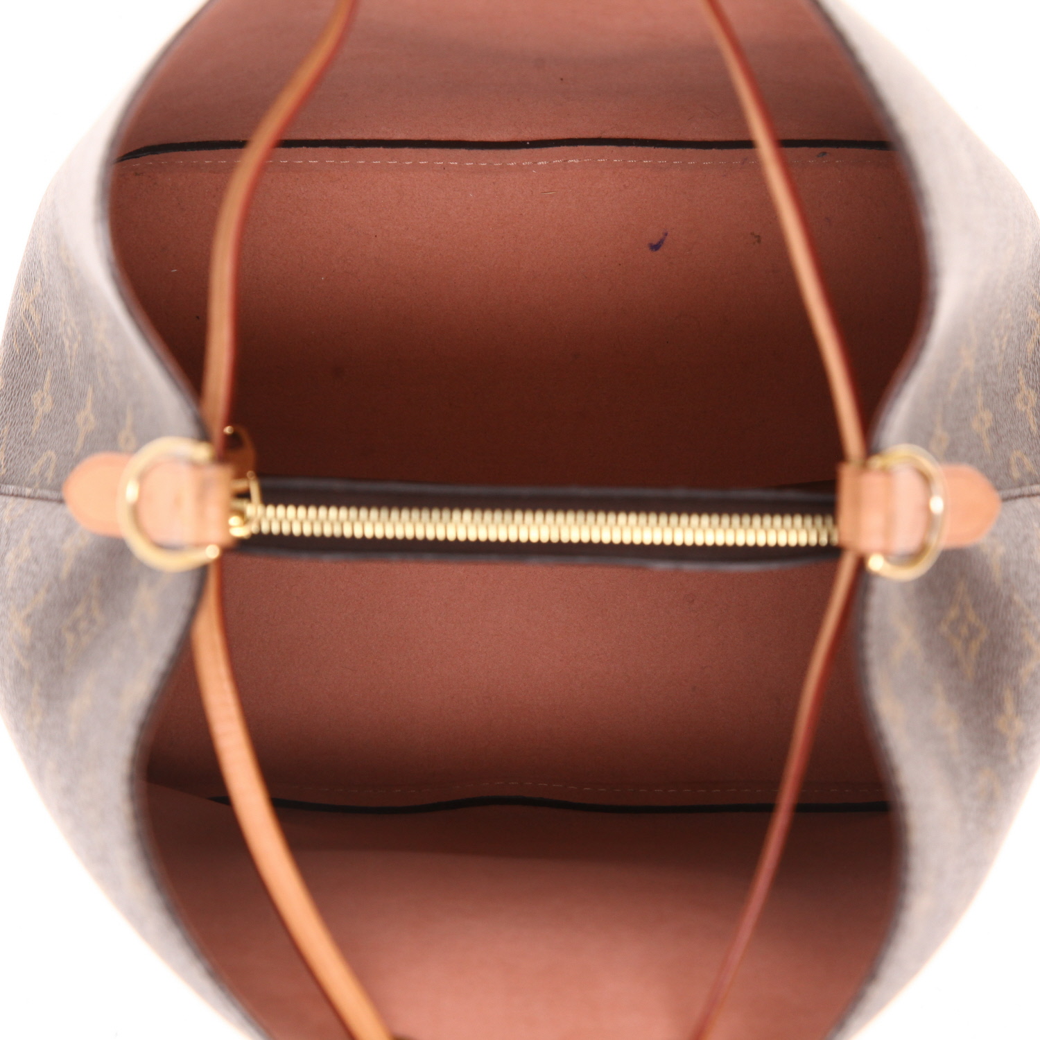 Bolso de mano Louis Vuitton  NéoNoé en lona Monogram y cuero natural - Detail D3