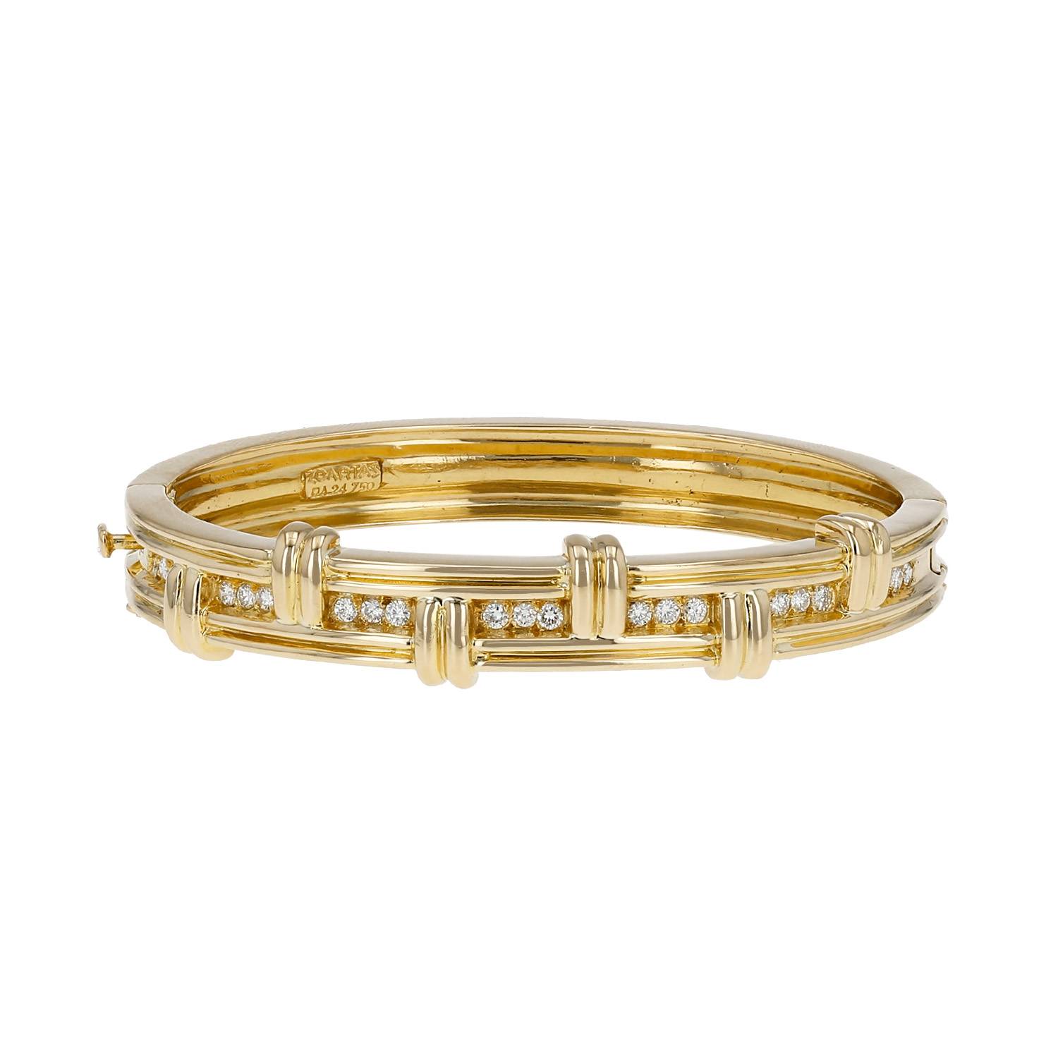 Bracciale  Zolotas  in oro giallo e diamanti