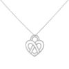 Collana Poiray Coeur Entrelacé modello grande in oro bianco e diamanti - 00pp thumbnail