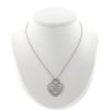 Collana Poiray Coeur Entrelacé modello grande in oro bianco e diamanti - 360 thumbnail