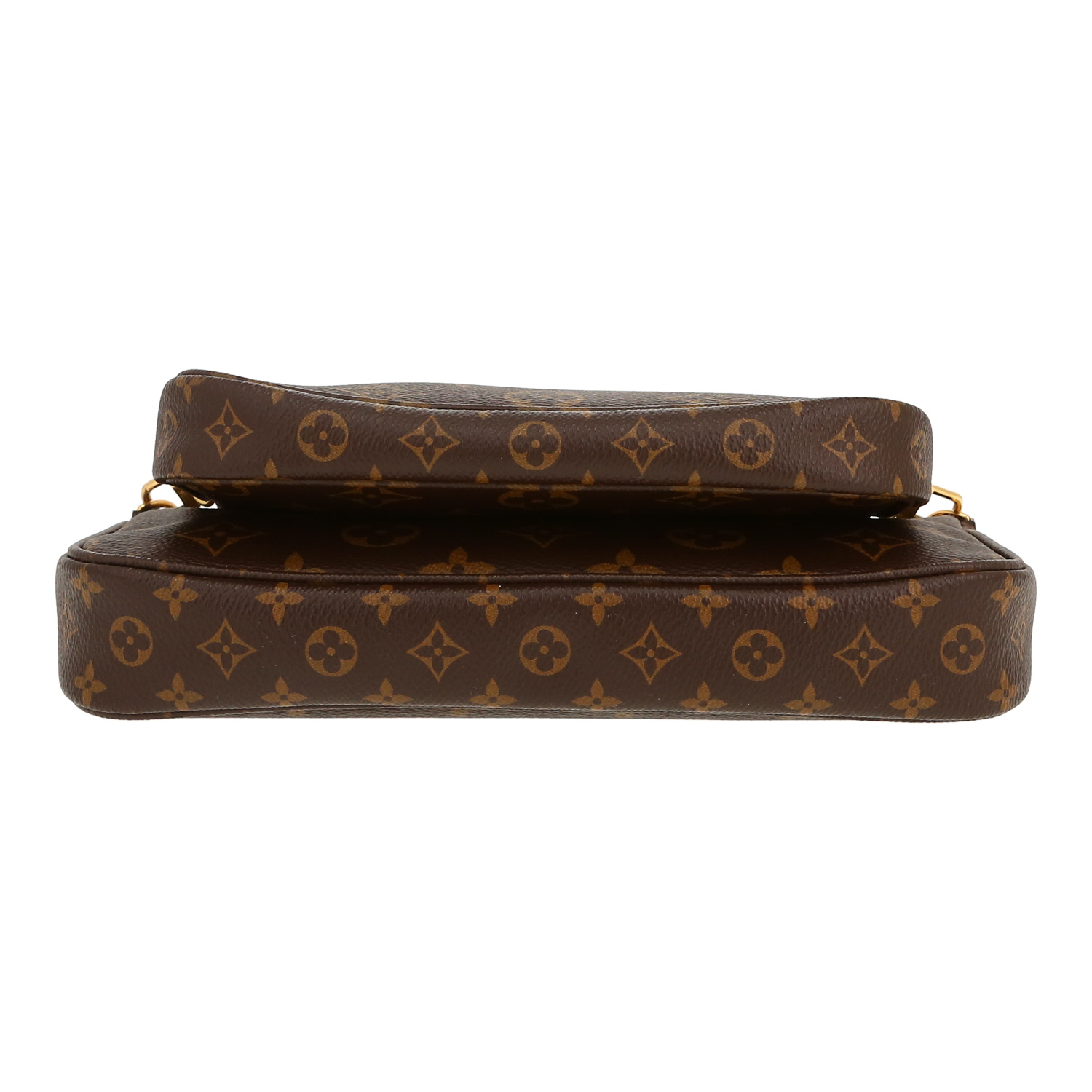 Bolso bandolera Louis Vuitton  Multi-Pochette en lona Monogram marrón y cuero natural - Detail D1