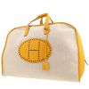 Borsa da viaggio Hermès  Victoria - Travel Bag in tela "H" e pelle gialla - 00pp thumbnail