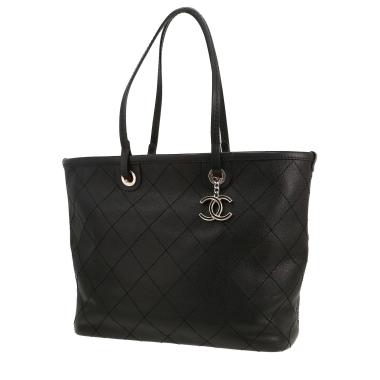 Sac cabas Chanel   en cuir grainé noir
