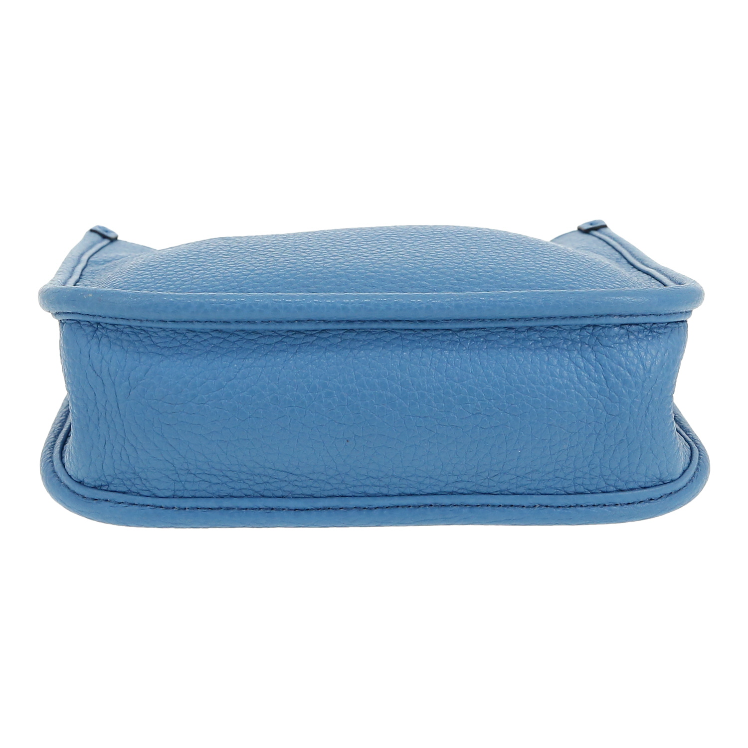 Sac bandoulière Prada   en cuir grainé bleu - Detail D1