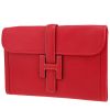 Pochette Hermès  Jige in pelle Courchevel rossa - 00pp thumbnail