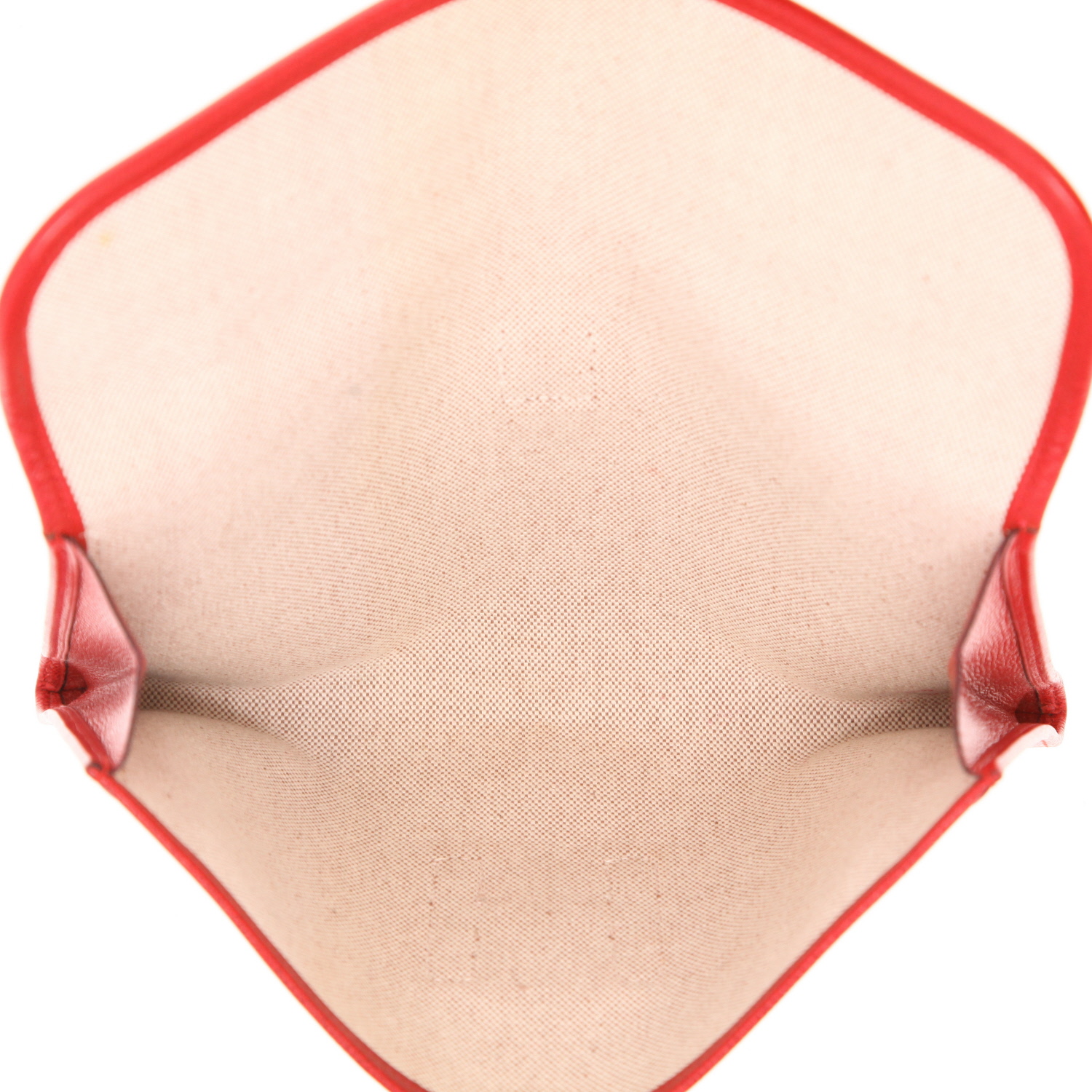 Bolsito de mano Hermès  Jige en cuero Courchevel rojo - Detail D3