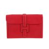 Pochette Hermès  Jige en cuir Courchevel rouge - Detail D4 thumbnail
