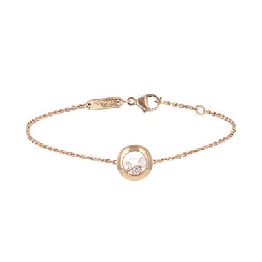 Brazalete Chopard Happy Diamonds de oro rosa y diamantes