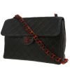 Chanel  Vintage shoulder bag  in black quilted leather  and blackened metal - 00pp thumbnail