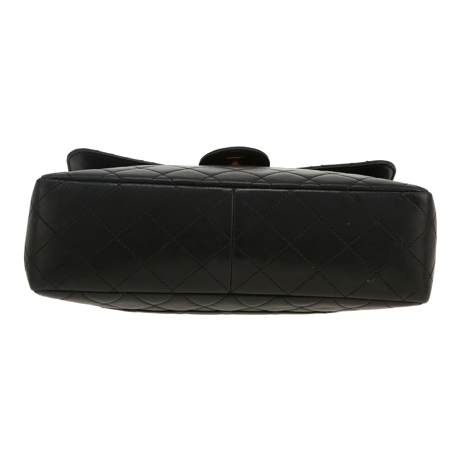 Chanel  Vintage shoulder bag  in black quilted leather  and resin - Detail D1