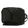 Saint Laurent  Lou Sac Caméra shoulder bag  in black chevron quilted leather - 00pp thumbnail