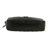 Saint Laurent  Lou Sac Caméra shoulder bag  in black chevron quilted leather - Detail D1 thumbnail