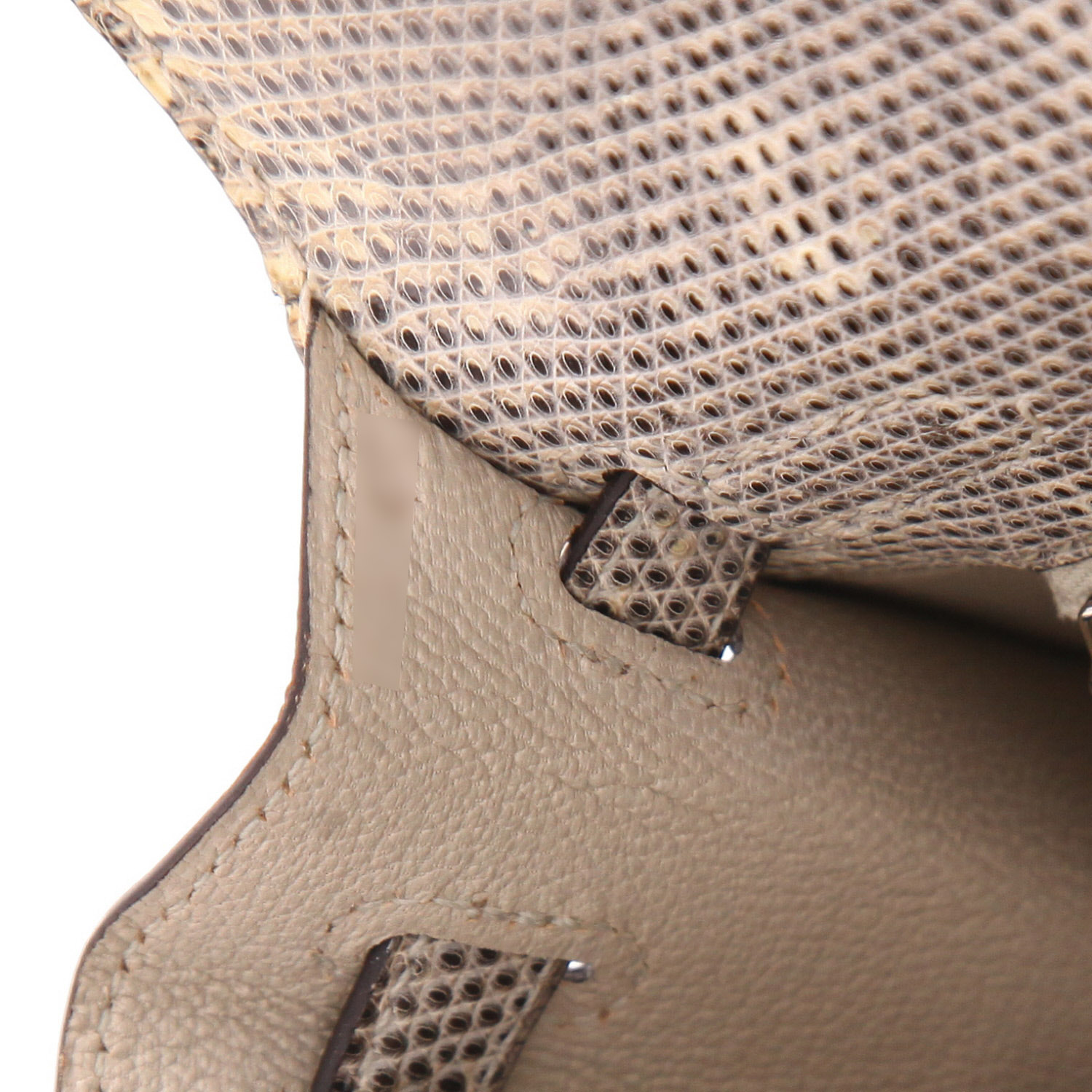 Bolso de mano Hermès  Kelly 25 cm en piel de lagarto Ombré - Detail D4