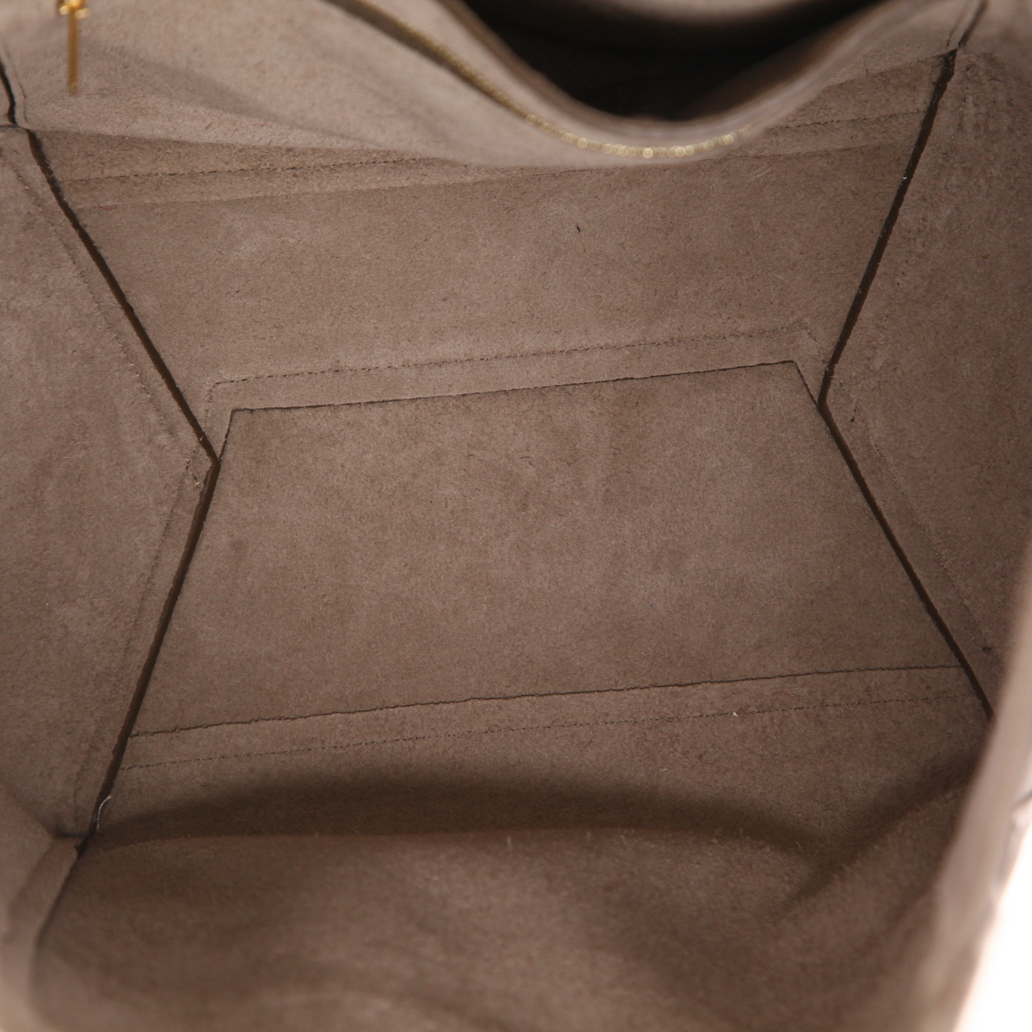 Celine  Sac Sangle handbag  in taupe grained leather - Detail D3